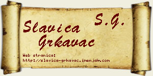 Slavica Grkavac vizit kartica